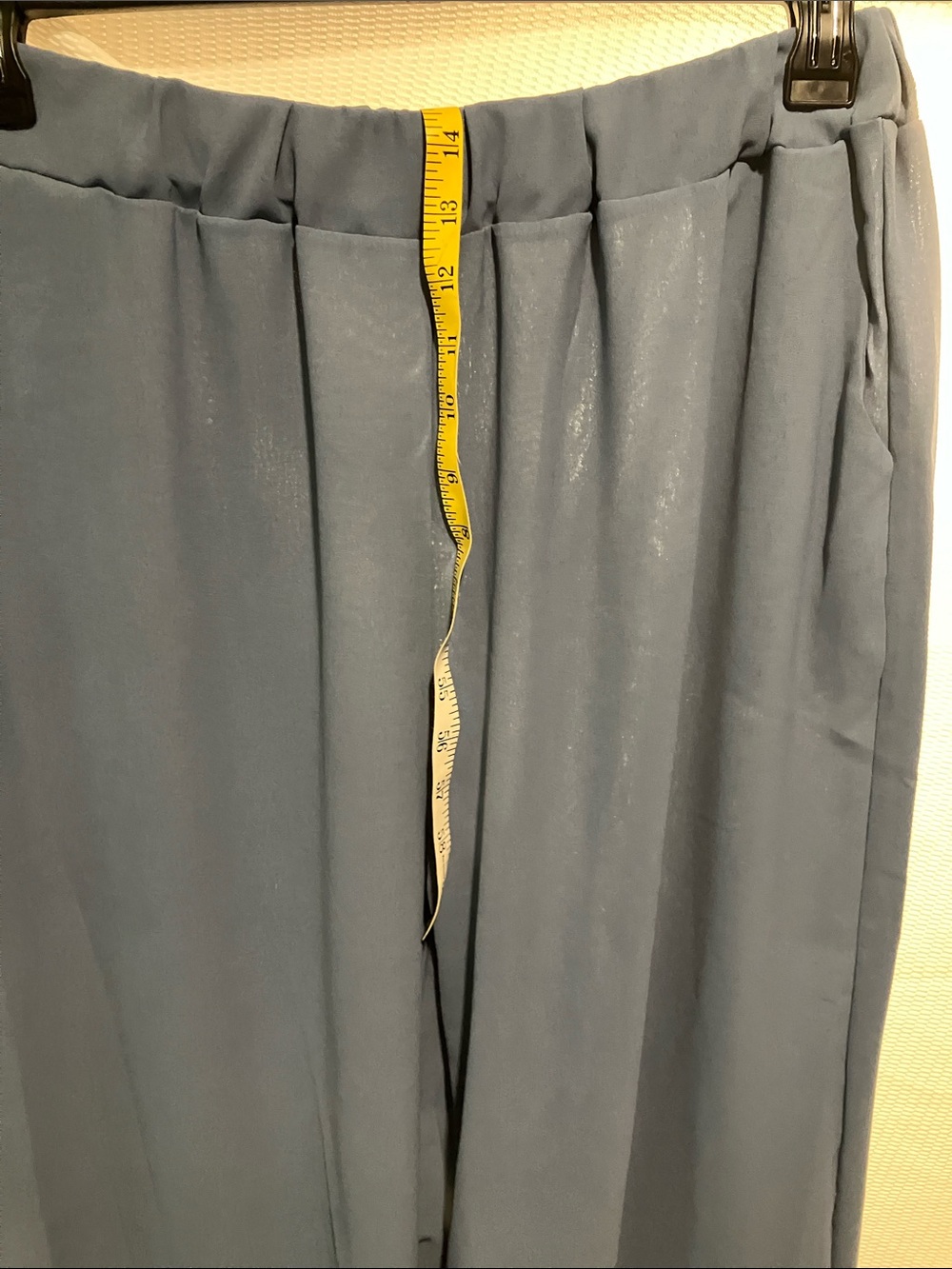 Flowing Layered Chiffon Trousers Set - Dusty Blue - Picture 14 of 16